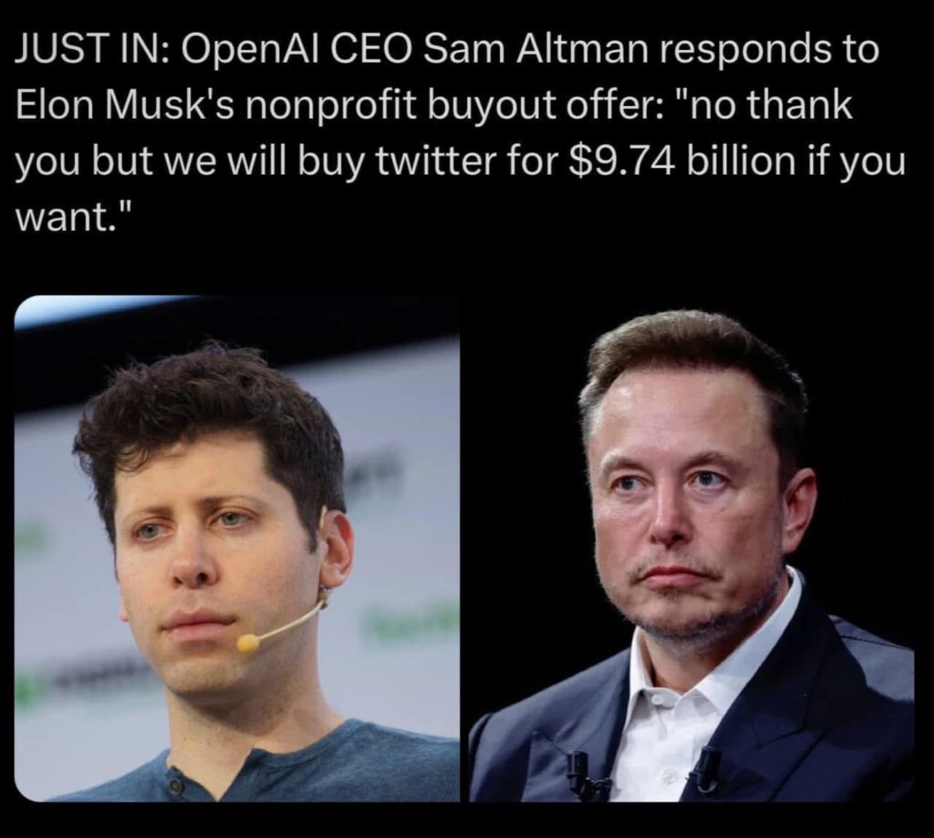 Sam Altman dunks Elon musk