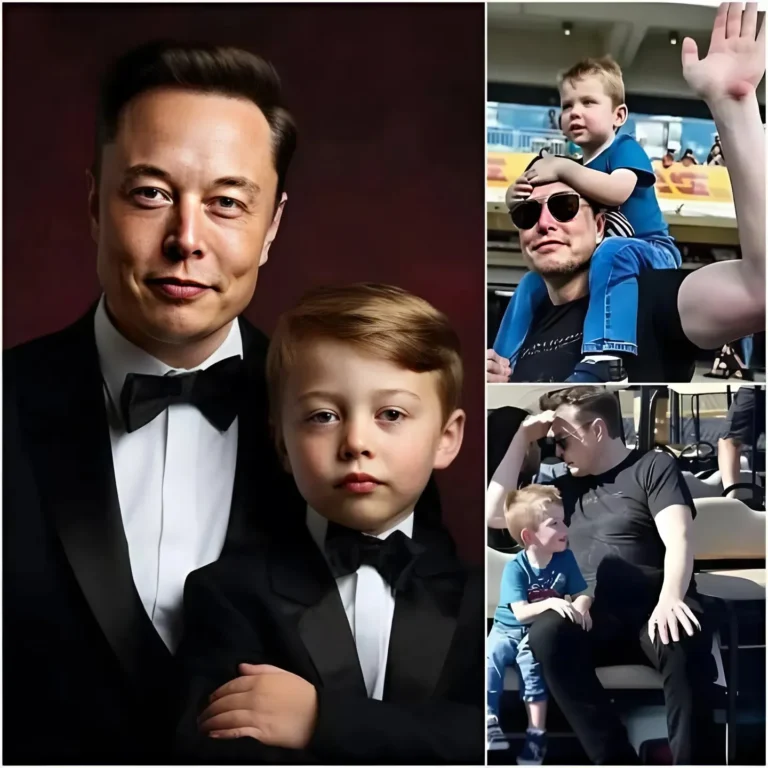 Elon Musk shows off fatherhood with son Lil X on his shoulders at historic government meeting